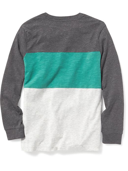 View large product image 2 of 3. Color-Blocked Crew-Neck Tee For Boys