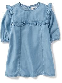 View large product image 3 of 3. Ruffle-Trim Tencel&#174 Dress for Toddler Girls