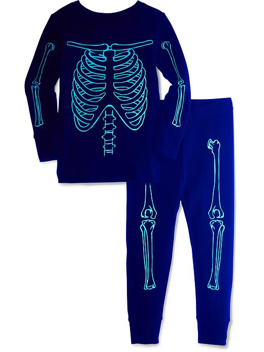 View large product image 2 of 2. Glow-in-the-Dark Skeleton Sleep Set for Toddler & Baby