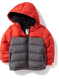View large product image 4 of 4. Color-Blocked Frost-Free Hooded Jacket for Toddler Boys
