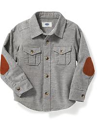 View large product image 4 of 4. Elbow-Patch Shirt for Toddler Boys