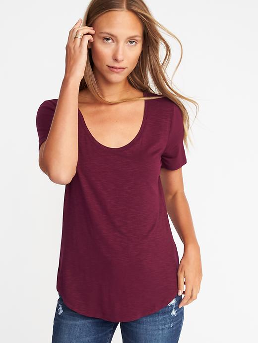 Image number 4 showing, Luxe Slub-Knit Tee for Women
