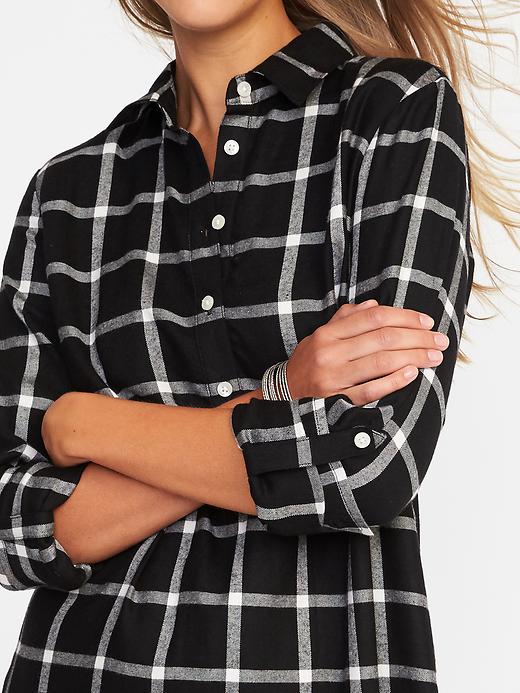 Image number 4 showing, Plaid Pullover Shirt Dress for Women