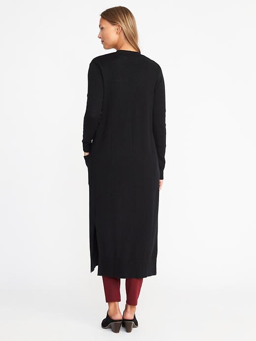 Image number 2 showing, Open-Front Extra-Long Sweater for Women