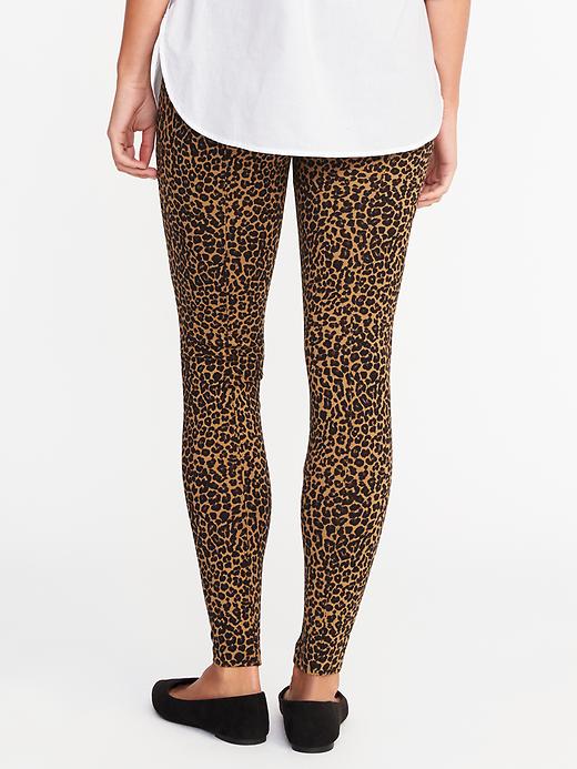 View large product image 2 of 3. High-Rise Stevie Printed Ponte-Knit Pants for Women