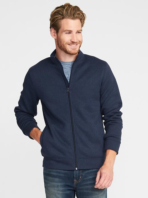 View large product image 1 of 1. Sweater-Fleece Zip-Front Jacket for Men