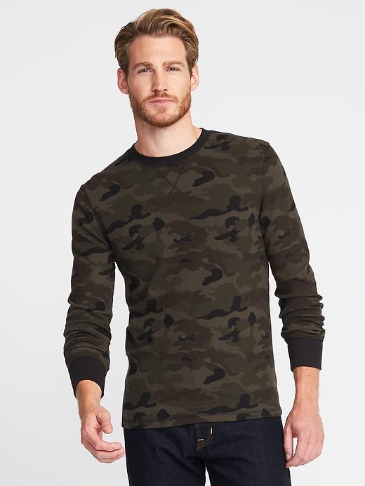 Image number 1 showing, Soft-Washed Built-In-Flex Thermal Tee for Men
