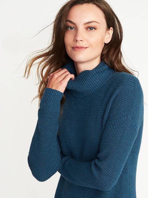 Image number 4 showing, Textured Turtleneck Tunic for Women