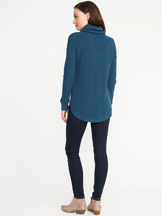 Image number 2 showing, Textured Turtleneck Tunic for Women