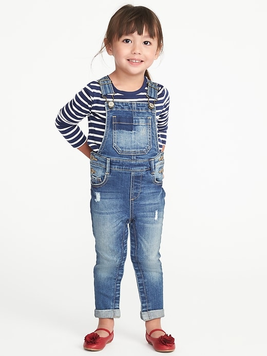View large product image 1 of 2. Denim Overalls for Toddler Girls
