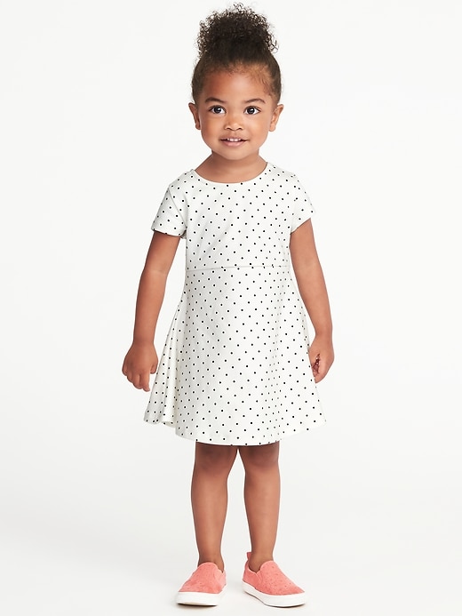 View large product image 1 of 1. Fit & Flare Ponte-Knit Dress for Toddler Girls