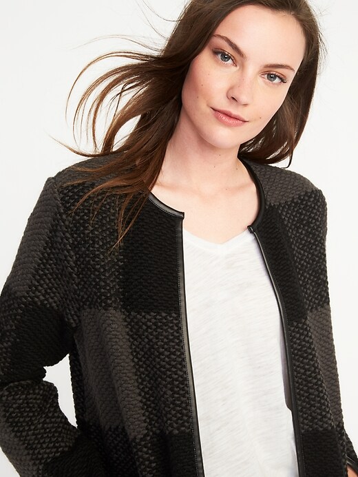 Image number 4 showing, Textured-Jacquard Cardi-Coat for Women
