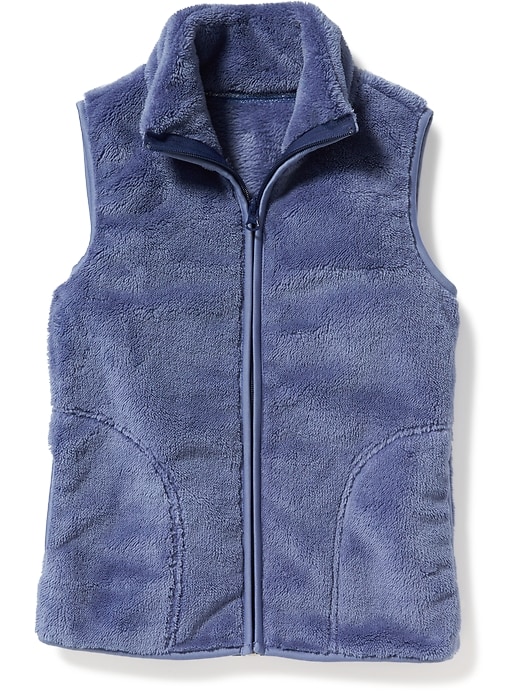 View large product image 1 of 1. Plush Faux-Fur Zip Vest for Girls