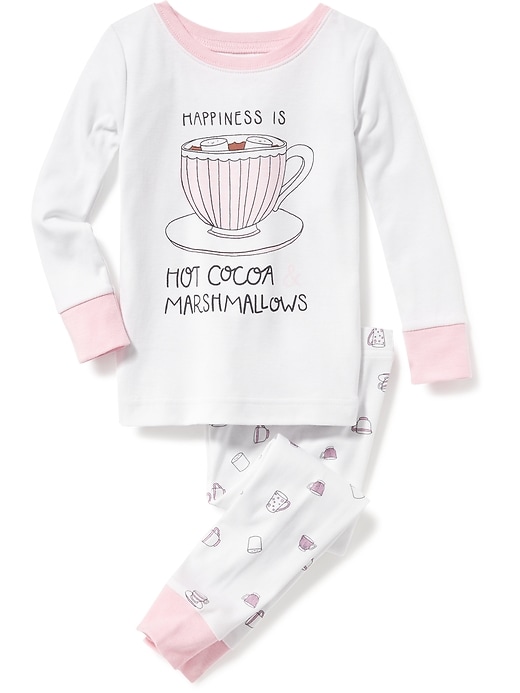 View large product image 1 of 1. 2-Piece Hot Cocoa Graphic Sleep Set for Toddler & Baby