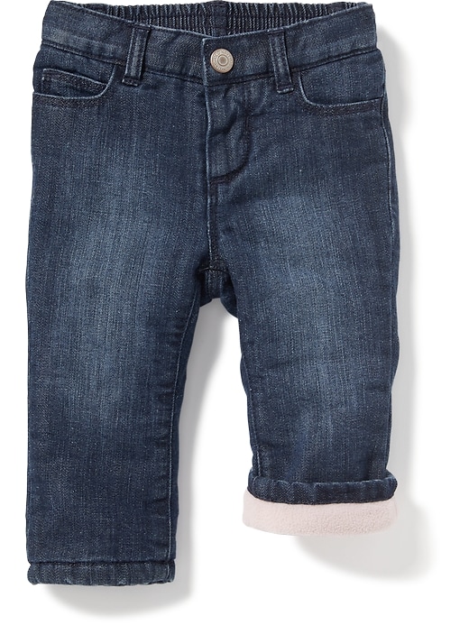 View large product image 1 of 2. Micro-Fleece-Lined Jeans for Baby