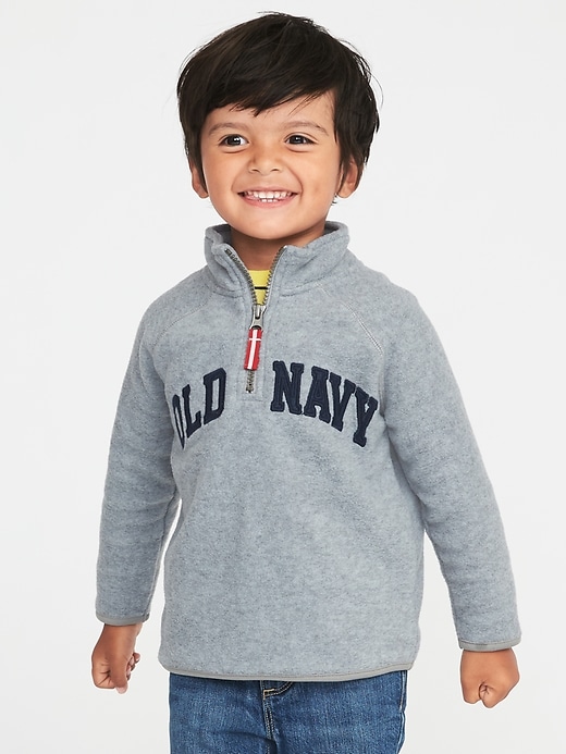 View large product image 1 of 1. Logo Performance Fleece 1/4-Zip Pullover for Toddler Boys