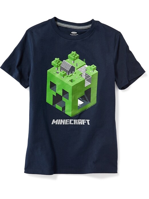 View large product image 1 of 2. Minecraft&#153 Creeper Head Tee for Boys