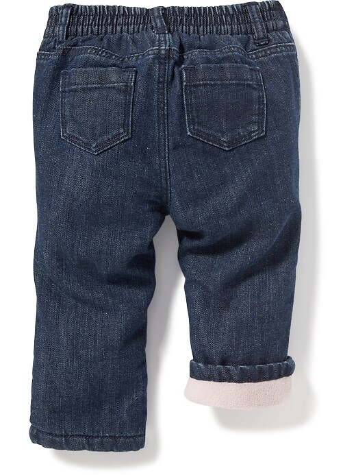 View large product image 2 of 2. Micro-Fleece-Lined Jeans for Baby