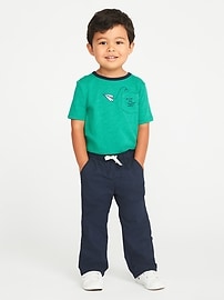 View large product image 3 of 3. Jersey-Lined Poplin Pants for Toddler Boys