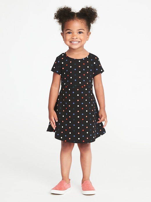 View large product image 1 of 3. Fit & Flare Ponte-Knit Dress for Toddler Girls