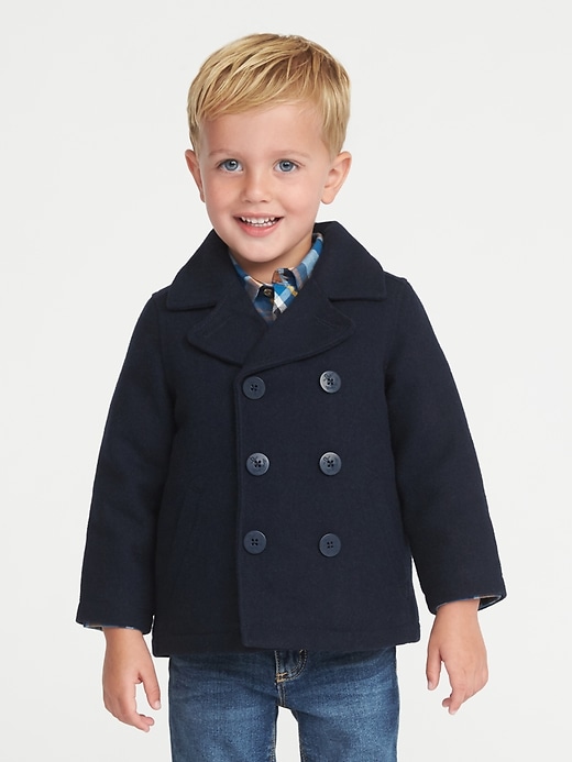 View large product image 1 of 4. Classic Wool-Blend Peacoat for Toddler Boys
