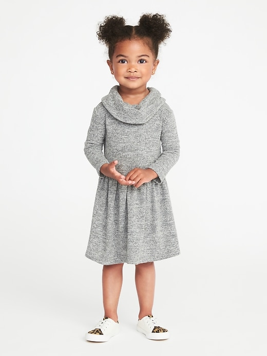 View large product image 1 of 1. Fit & Flare Cowl-Neck Dress for Toddler Girls