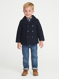 View large product image 3 of 4. Classic Wool-Blend Peacoat for Toddler Boys