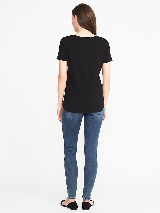 Image number 2 showing, EveryWear Halloween-Graphic Curved-Hem Tee for Women