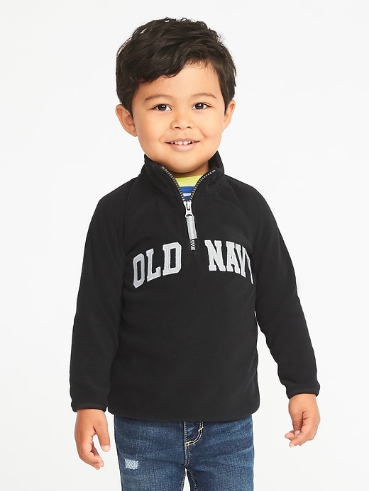 View large product image 1 of 4. Logo Performance Fleece 1/4-Zip Pullover for Toddler Boys
