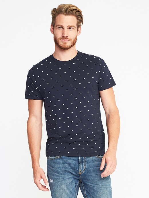 Image number 1 showing, Soft-Washed Printed Tee for Men