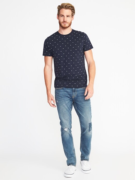 Image number 3 showing, Soft-Washed Printed Tee for Men