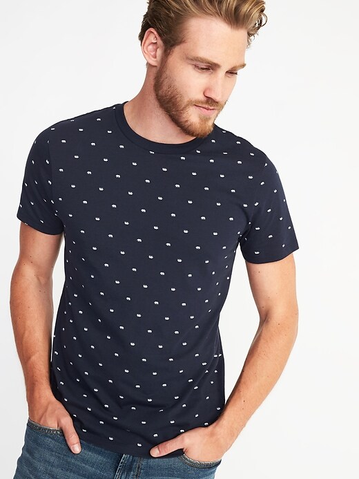 Image number 4 showing, Soft-Washed Printed Tee for Men