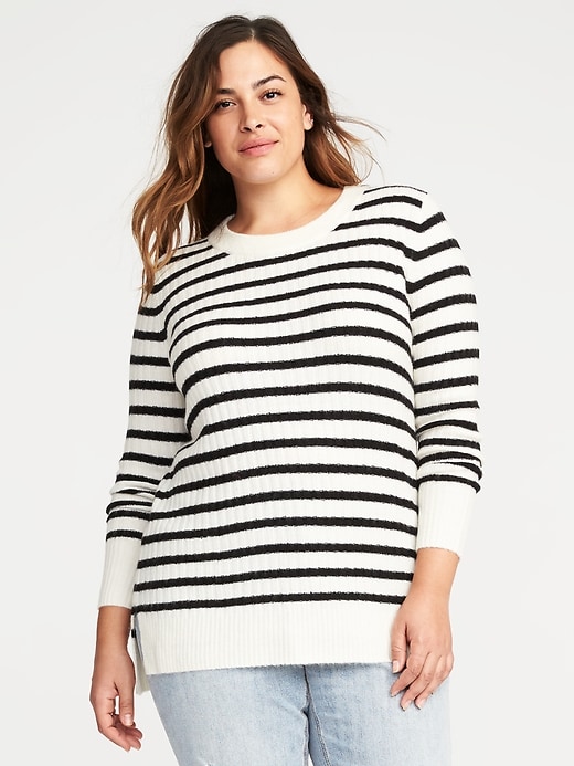 View large product image 1 of 1. Cozy Rib-Knit Plus-Size Sweater