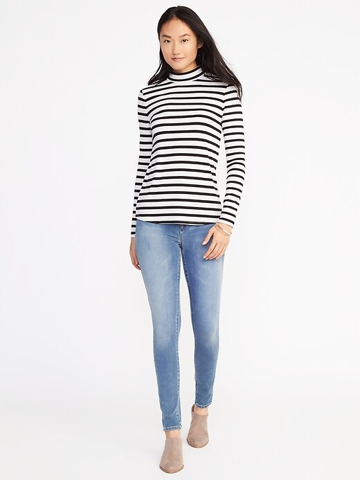 Image number 3 showing, Semi-Fitted Mock-Neck Top for Women