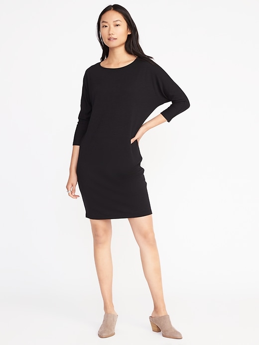 View large product image 1 of 1. Jersey-Knit Shift Dress for Women