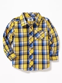 View large product image 4 of 4. Plaid Poplin Shirt for Toddler Boys