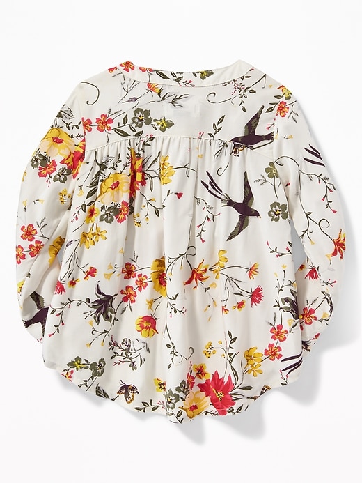 View large product image 2 of 4. Mandarin-Collar Pintuck Tunic for Toddler Girls