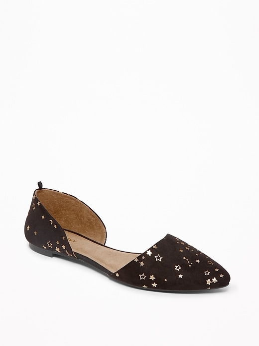 View large product image 1 of 1. Faux-Suede D'Orsay Flats for Women
