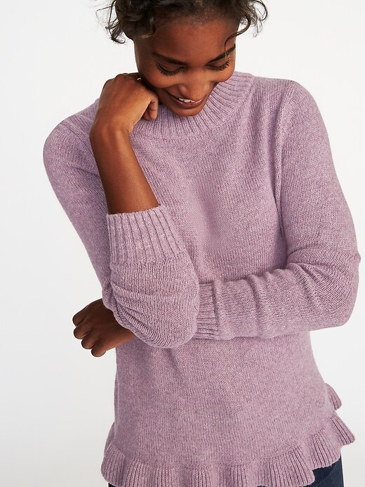 Image number 4 showing, Ruffle-Hem Sweater for Women