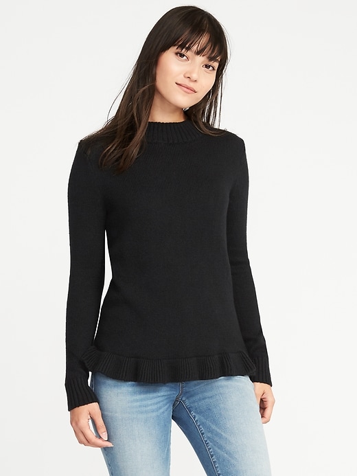 View large product image 1 of 1. Ruffle-Hem Sweater for Women