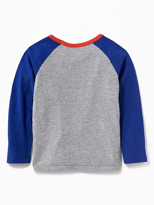 View large product image 2 of 2. Graphic Raglan-Sleeve Tee for Toddler Boys