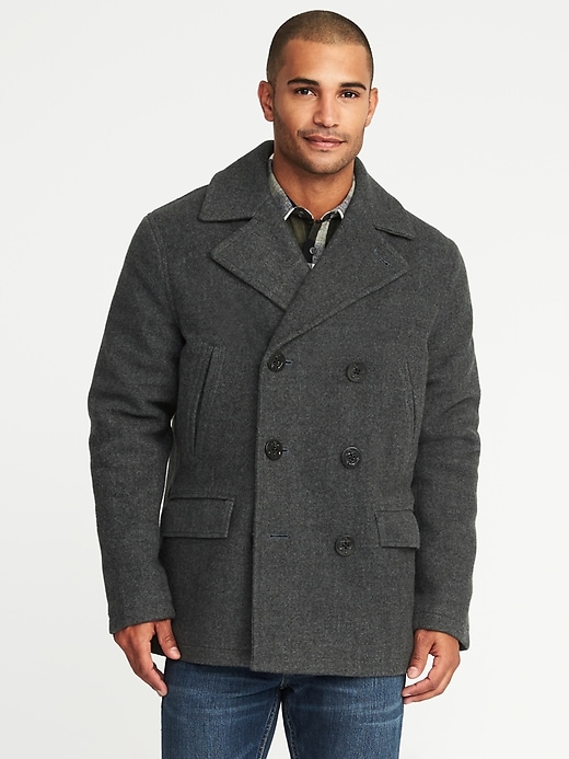 View large product image 1 of 1. Insulated-Stretch Peacoat for Men