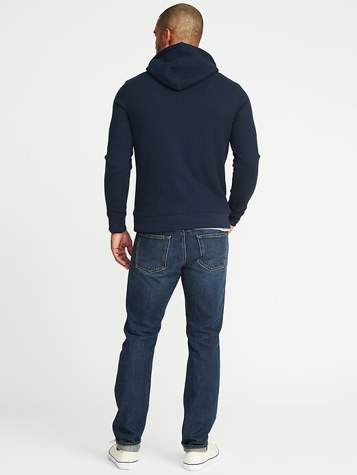Image number 2 showing, Thick Waffle-Knit Sherpa-Lined Hoodie for Men