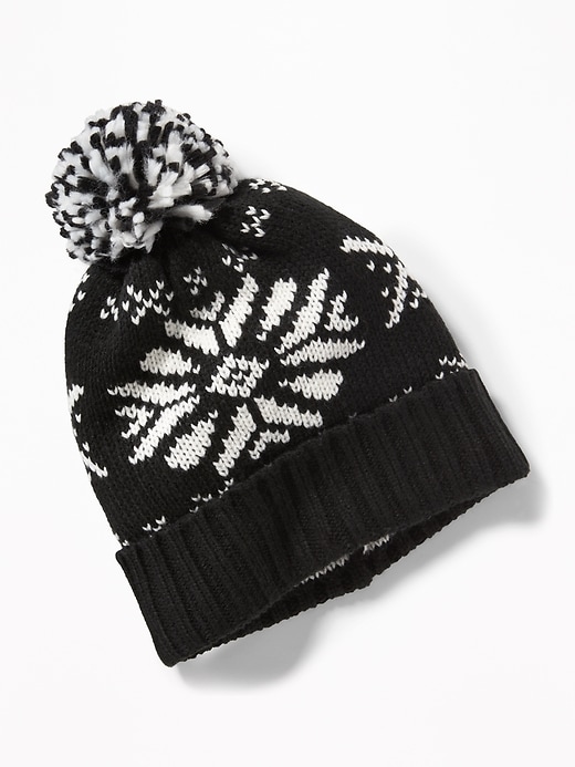 View large product image 2 of 2. Patterned Sweater Beanie for Women
