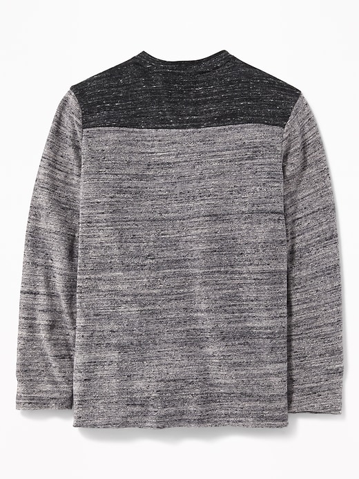 View large product image 2 of 3. Color-Blocked Sweater-Knit Henley For Boys