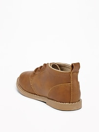 View large product image 3 of 4. Faux-Leather Desert Boots for Toddler Boys