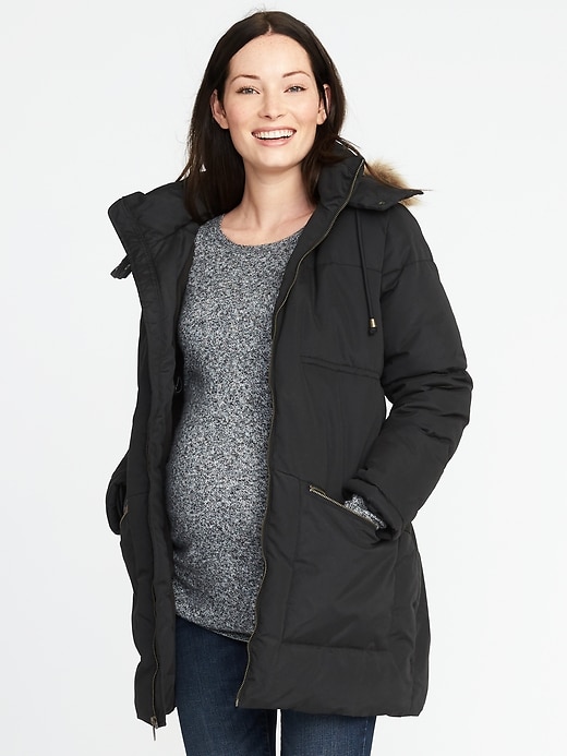 View large product image 1 of 1. Maternity Hooded Frost-Free Parka