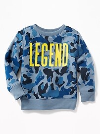 View large product image 4 of 4. "Legend" Camo Sweatshirt for Toddler Boys