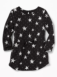 View large product image 3 of 3. Foil Star-Print Jersey Dress for Toddler Girls