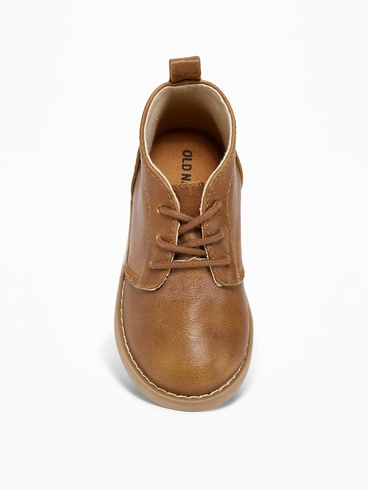 View large product image 2 of 4. Faux-Leather Desert Boots for Toddler Boys